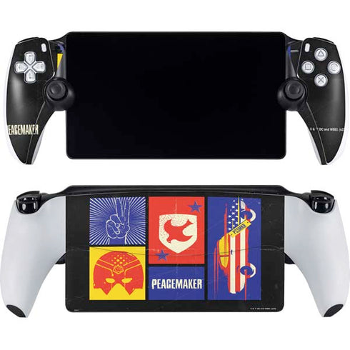 DC Comics Peacemaker Collage PlayStation Portal Remote Player Skin