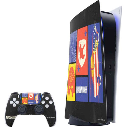 DC Comics Peacemaker Collage PlayStation PS5 Skins