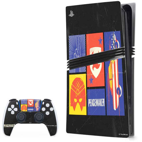 DC Comics Peacemaker Collage PS5 Pro Bundle Skin