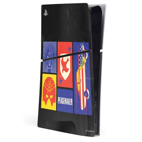 DC Comics Peacemaker Collage PS5 Slim Digital Edition Console Skin