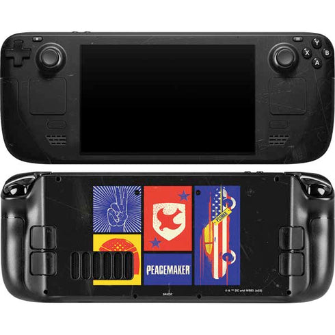 DC Comics Peacemaker Collage Steam Deck Handheld Gaming Computer OLED Skin