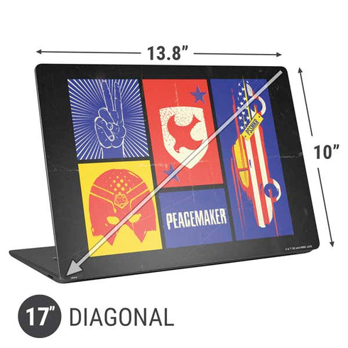 DC Comics Peacemaker Collage Universal Laptop 17in (13.8 x 10in) Skin