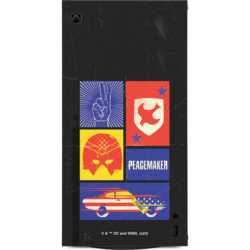 DC Comics Peacemaker Collage XBox Series X Digital Edition Console Skin