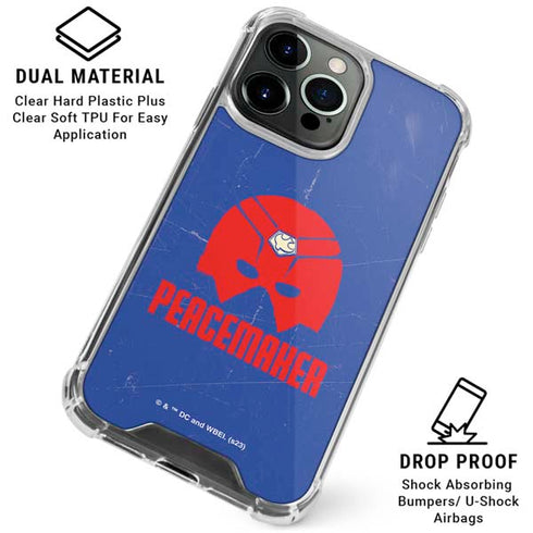 DC Comics Peacemaker Helmet iPhone 16 Pro Max Clear Case