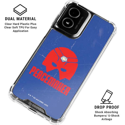 DC Comics Peacemaker Helmet Moto G Power 5G (2024) Clear Case