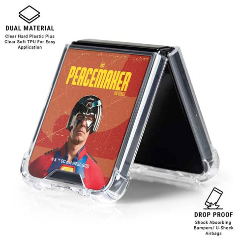 DC Comics Peacemaker John Cena Galaxy Z Flip7 Clear Case