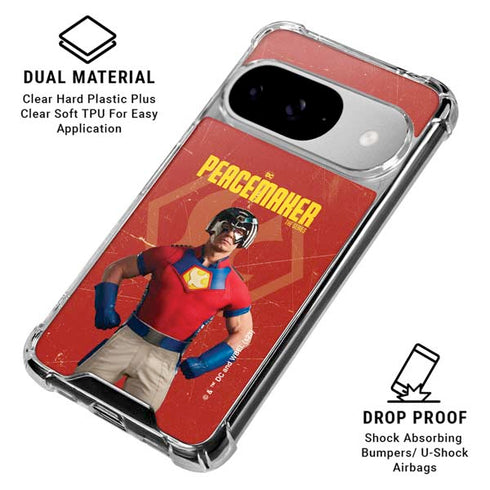 DC Comics Peacemaker John Cena Google Pixel 10 Clear Case