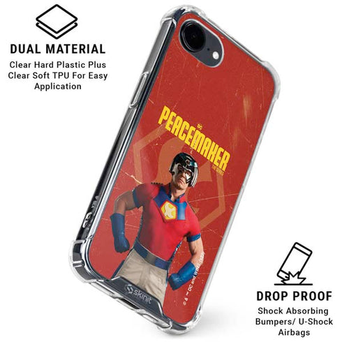 DC Comics Peacemaker John Cena iPhone 16e Clear Case