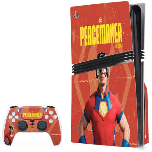 DC Comics Peacemaker John Cena PS5 Pro Disk Bundle Skin