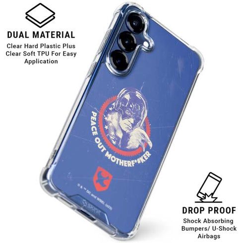 DC Comics Peacemaker Peace Out Galaxy S25 Plus Clear Case