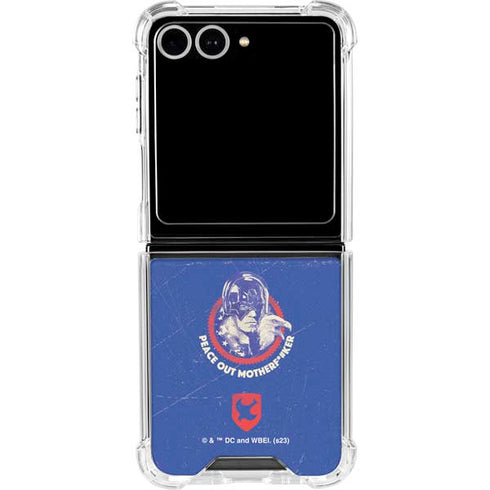 DC Comics Peacemaker Peace Out Galaxy Z Flip7 Clear Case