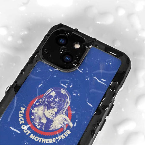 DC Comics Peacemaker Peace Out iPhone 15 Plus Waterproof Case