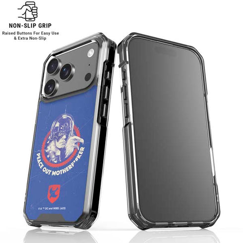 DC Comics Peacemaker Peace Out iPhone 18 Pro Clear Case