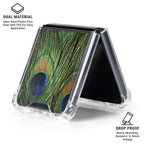 Peacock Galaxy Z Flip6 Clear Case