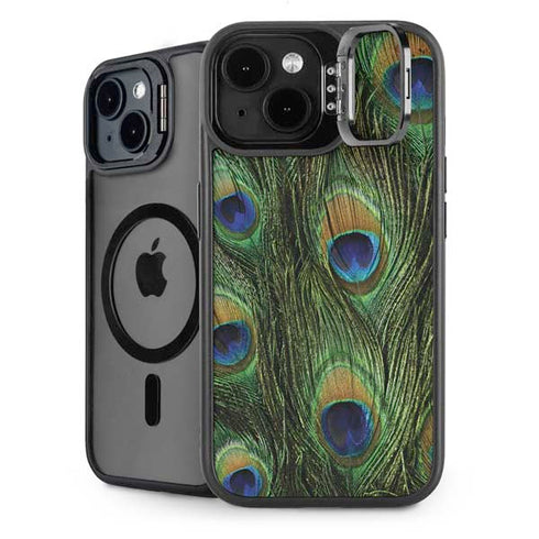 Peacock iPhone 15 Plus Kickstand Case
