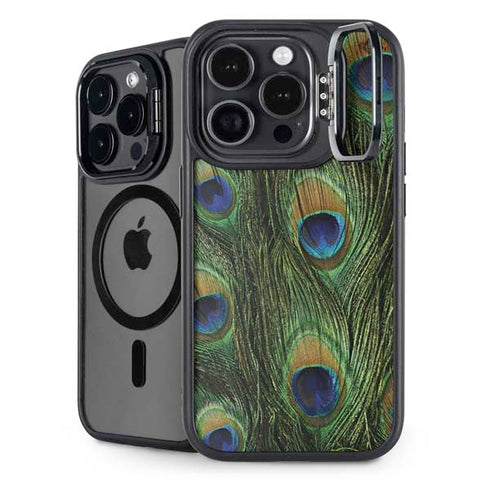 Peacock iPhone 15 Pro Kickstand Case