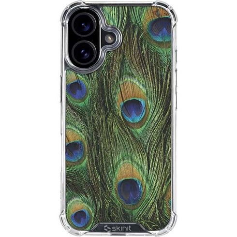 Peacock iPhone 16 Clear Case