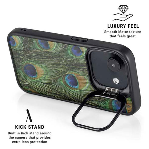 Peacock iPhone 16e Kickstand Case