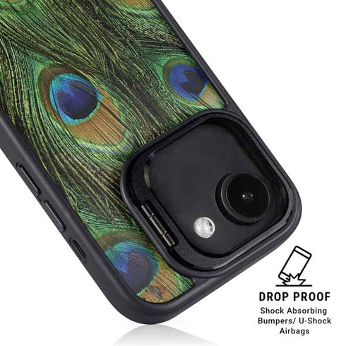 Peacock iPhone 16e Kickstand Case