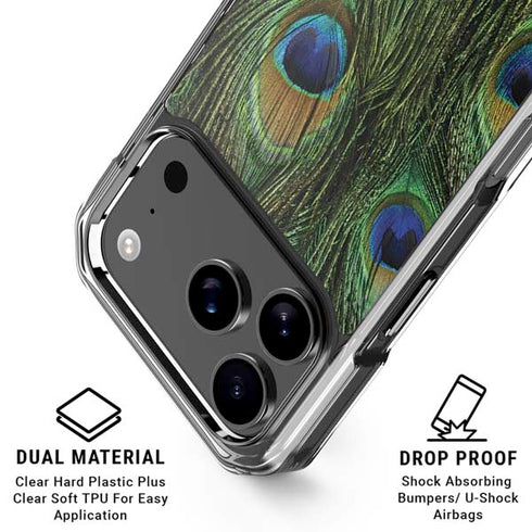 Peacock iPhone 18 Pro Clear Case