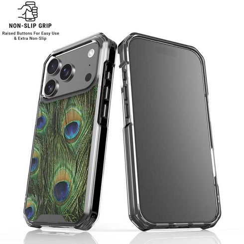 Peacock iPhone 18 Pro Clear Case