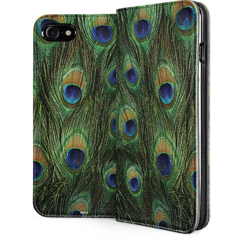 Peacock Animal Print iPhone SE (2nd & 3rd Gen) Folio Case