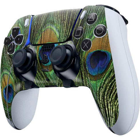 Peacock Animal Print PS5 DualSense Edge Pro Controller Skin