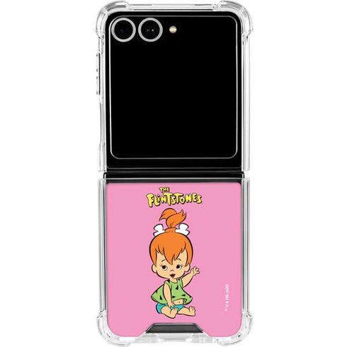 The Flinstones Pebbles Flintstone Galaxy Z Flip7 Clear Case