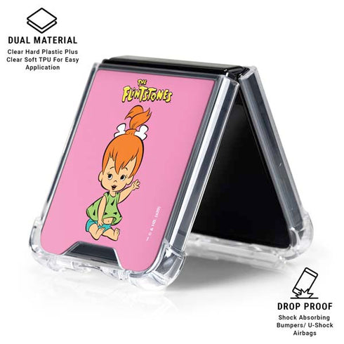 The Flinstones Pebbles Flintstone Galaxy Z Flip7 Clear Case