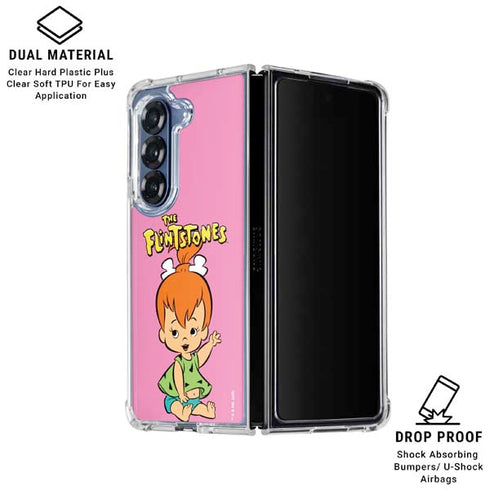 The Flinstones Pebbles Flintstone Galaxy Z Fold6 Clear Case