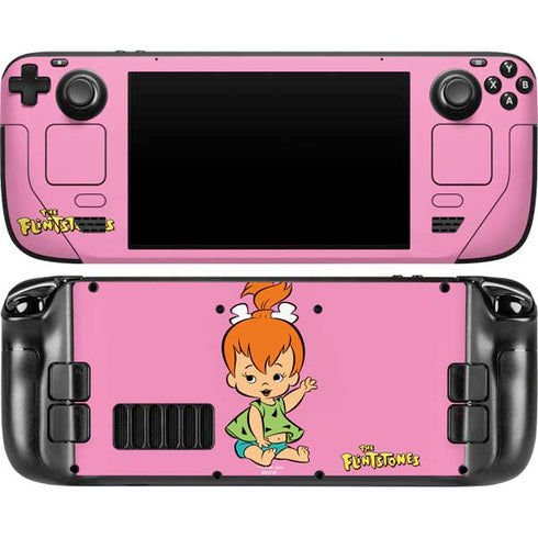 The Flinstones Pebbles Flintstone Steam Deck Handheld Gaming Computer OLED Skin