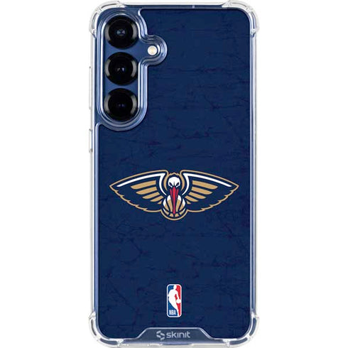 NBA New Orleans Pelicans Distressed Galaxy S25 FE Clear Case