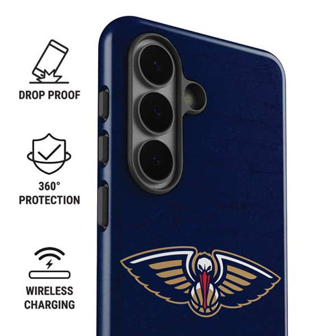 NBA New Orleans Pelicans Distressed Galaxy S26 Impact Case