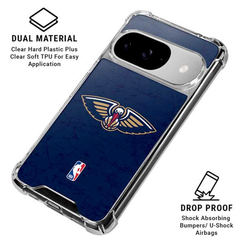 NBA New Orleans Pelicans Distressed Google Pixel 10 Clear Case