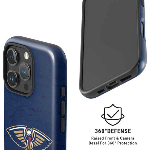 NBA New Orleans Pelicans Distressed iPhone 16 Pro Max Magsafe Impact Case