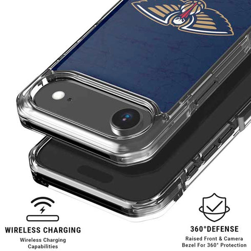 NBA New Orleans Pelicans Distressed iPhone 17 Air Clear Case