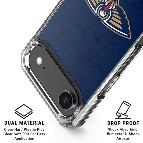 NBA New Orleans Pelicans Distressed iPhone 17 Air Clear Case