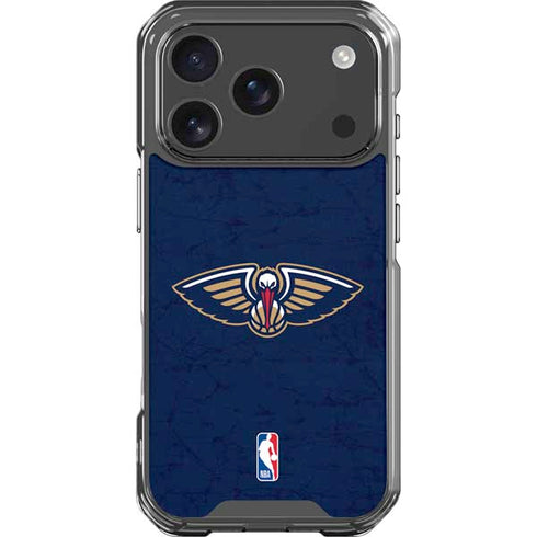 NBA New Orleans Pelicans Distressed iPhone 17 Pro Clear Case