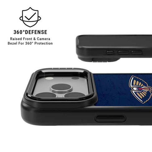 NBA New Orleans Pelicans Distressed iPhone 17 Pro Kickstand Case