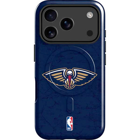 NBA New Orleans Pelicans Distressed iPhone 17 Pro Max Magsafe Impact Case