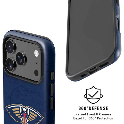 NBA New Orleans Pelicans Distressed iPhone 17 Pro Max Magsafe Impact Case