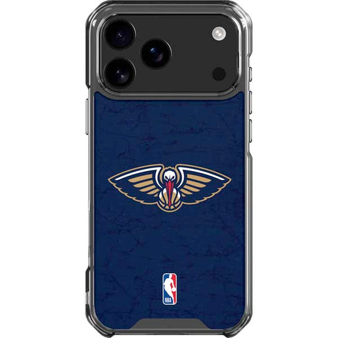 NBA New Orleans Pelicans Distressed iPhone 18 Pro Max Clear Case