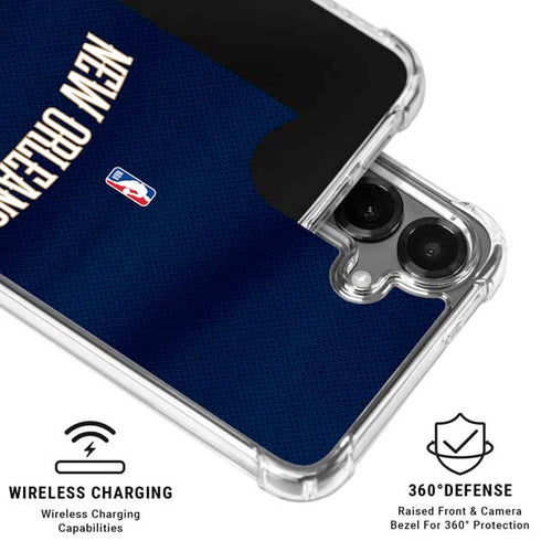 NBA New Orleans Pelicans Jersey Galaxy S26 Clear Case