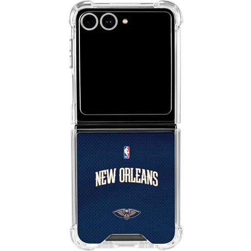 NBA New Orleans Pelicans Jersey Galaxy Z Flip7 Clear Case
