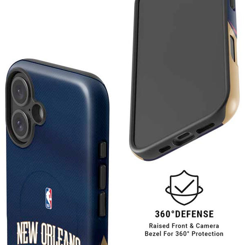 NBA New Orleans Pelicans Jersey iPhone 16 Magsafe Impact Case