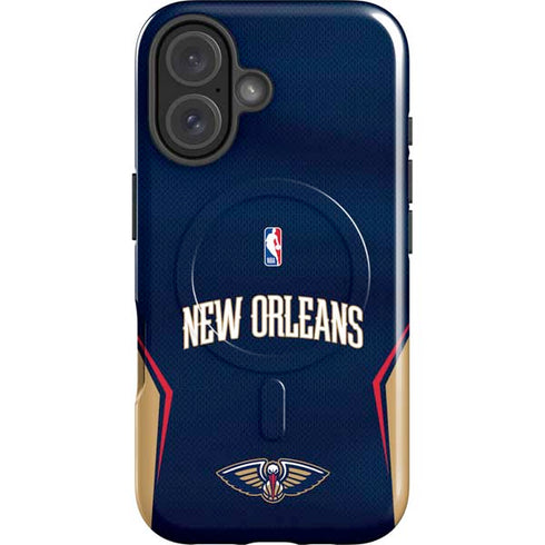 NBA New Orleans Pelicans Jersey iPhone 16 Plus Magsafe Impact Case