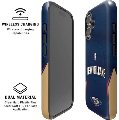 NBA New Orleans Pelicans Jersey iPhone 17 Magsafe Impact Case