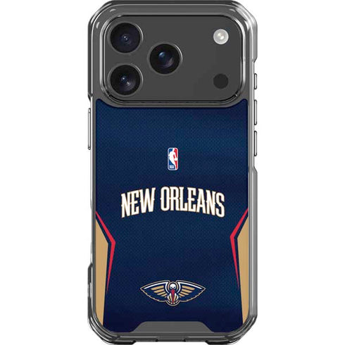NBA New Orleans Pelicans Jersey iPhone 17 Pro Clear Case