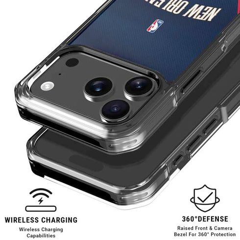 NBA New Orleans Pelicans Jersey iPhone 17 Pro Clear Case