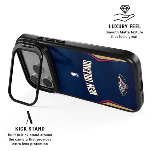 NBA New Orleans Pelicans Jersey iPhone 17 Pro Kickstand Case